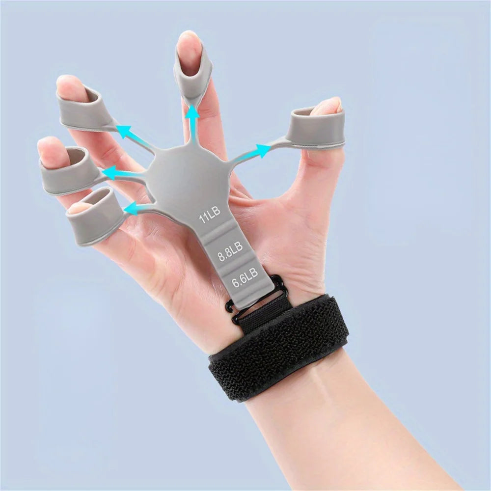 Exercise Finger 5 Finger Silicone Wrist Puller Stretching Tool Finger Trainer Aids Hand Training Strength Exercise