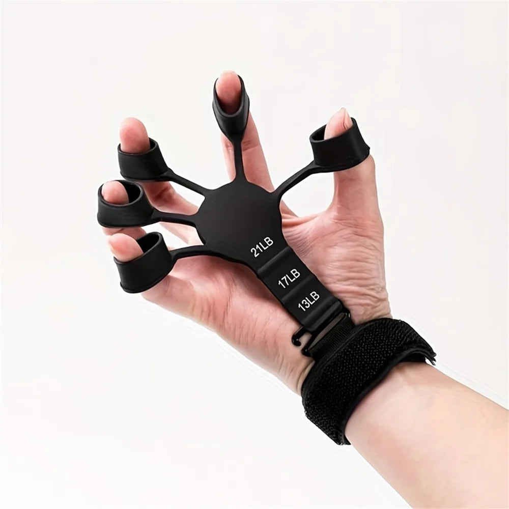 Exercise Finger 5 Finger Silicone Wrist Puller Stretching Tool Finger Trainer Aids Hand Training Strength Exercise